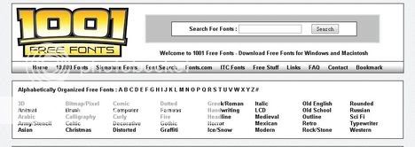 1001 Free Fonts - Nicely categorized 1001 Free Fonts - Nicely categorized