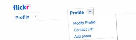Flickr like horizontal menu Flickr like horizontal menu