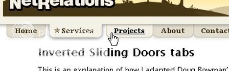 Inverted Sliding Doors tabs Inverted Sliding Doors tabs