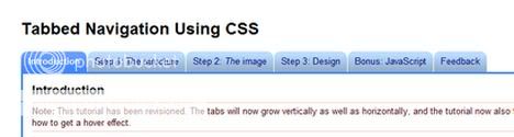 Tabbed Navigation Using CSS Tabbed Navigation Using CSS