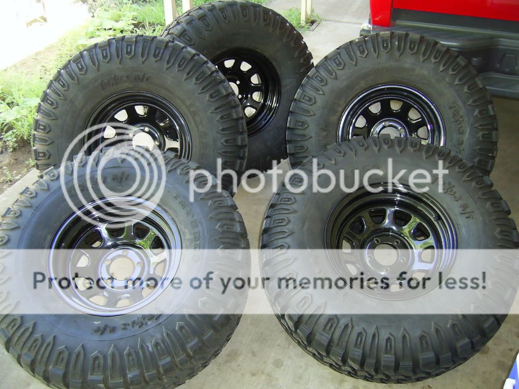33" ss truxus mt's on black steel wheels 5x4.5 - Pirate4x4 ...