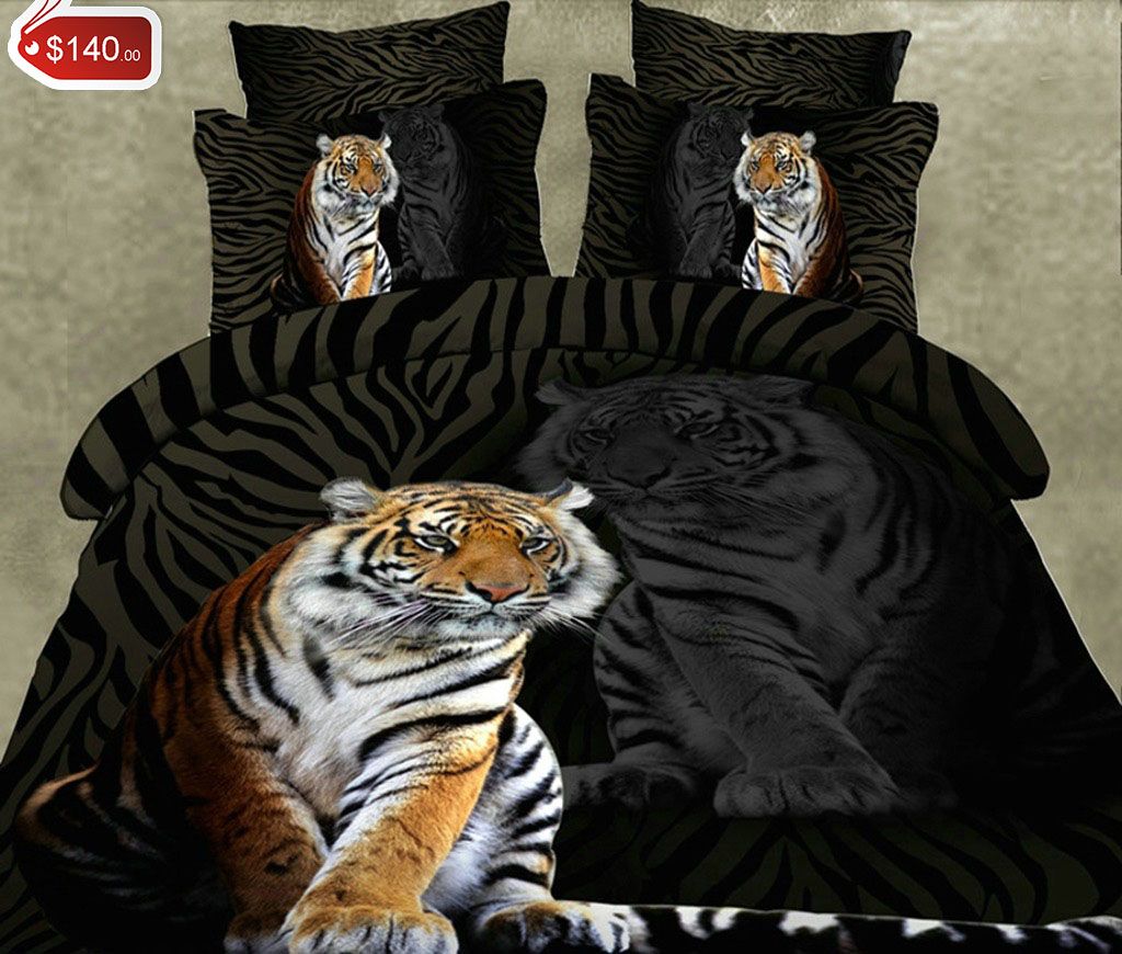 Animals 2 Queen King Size Bed Quilt DOONA Duvet Cover Pillowcases Set